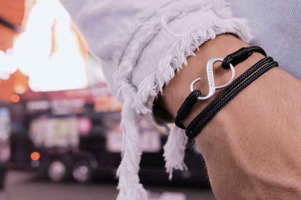 Ndless bracelet triple loop sterling silver
