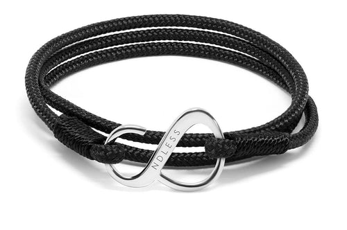 Ndless bracelet triple loop sterling silver