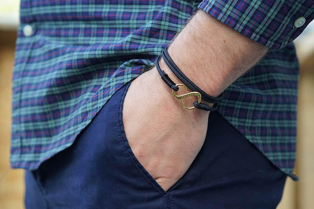 Ndless bracelet triple loop 24K gold